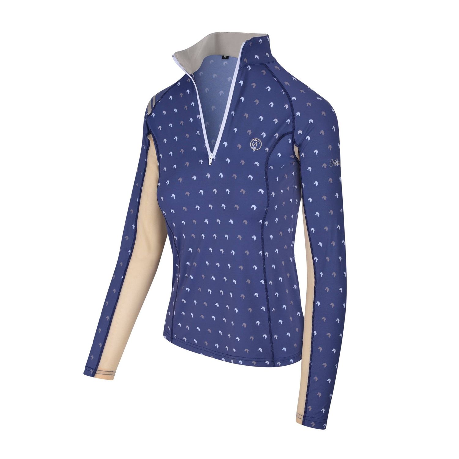 KL Sunshirt Navy Horse Heads, Size: Adult L