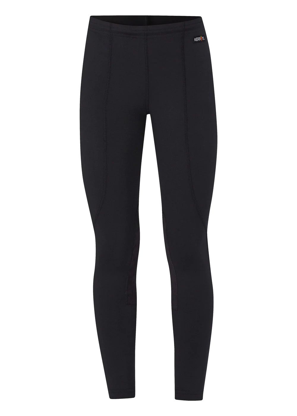 Kids Knee Patch Performance Tight, Color: BLACK, Size: XS