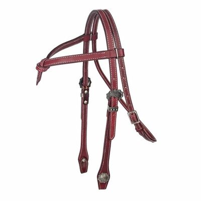 Knotted Brow Headstall - Latigo