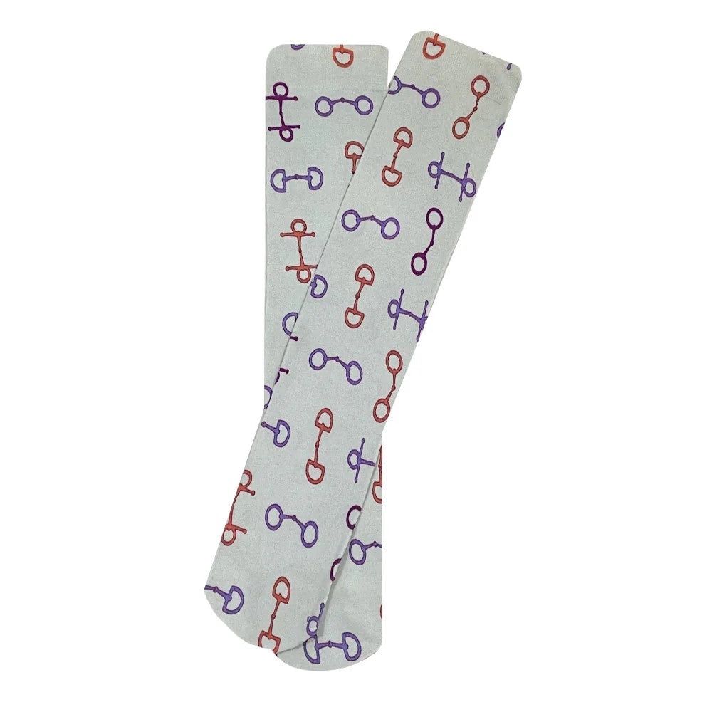 Ladies "Lila" Snaffle Bit Socks, Color: Grey