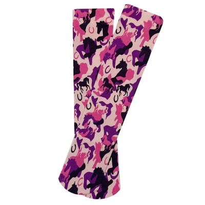 Ladies Lila Camo Socks, COLORS: PINK/PURPLE, Size: STD