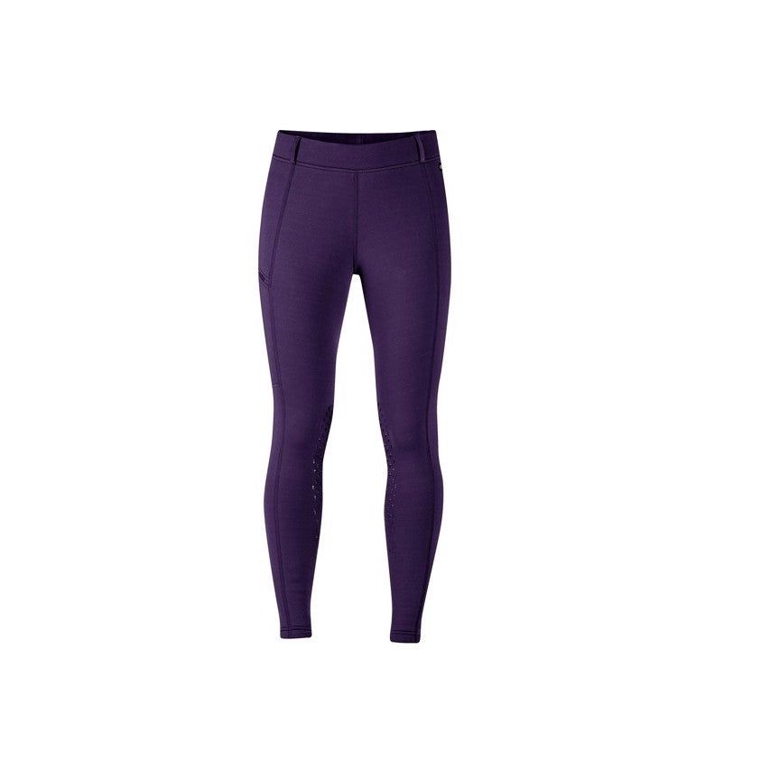 Kerrits Power Stretch® Fleece Knee Patch Pocket Tight, Color: huckleberry, Size: 1X