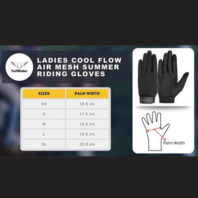 Ladies Cool Flow Air Mesh Summer Riding Gloves