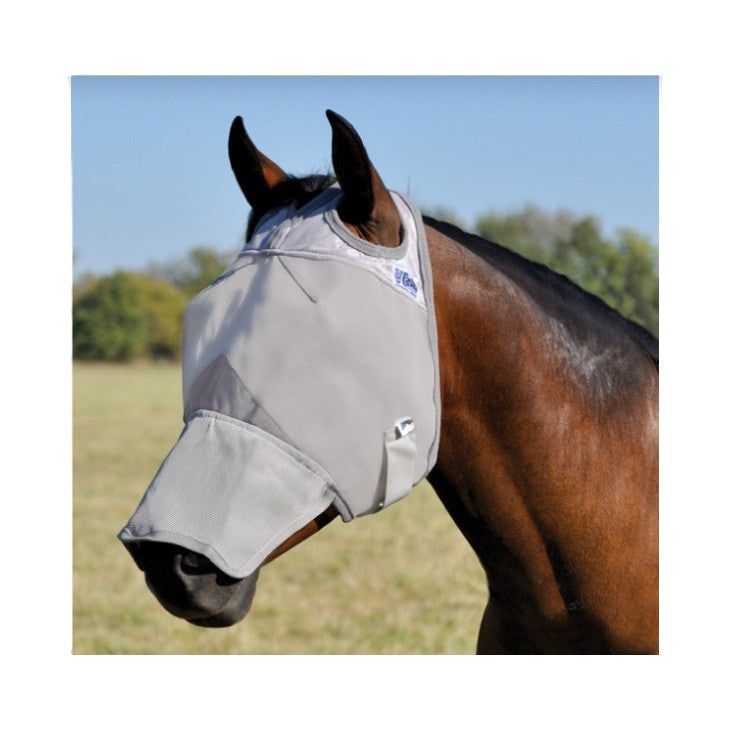 Long Nose Fly Mask w/o Ears, Color: GRY, Size: Arab