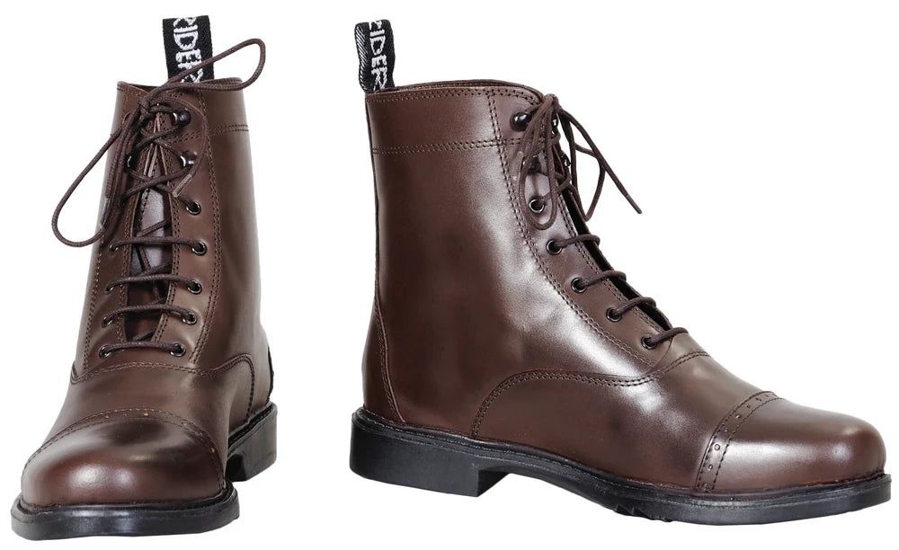 Ladies Baroque Lace Up Paddock Boots, Color: Mocha, Size: 6