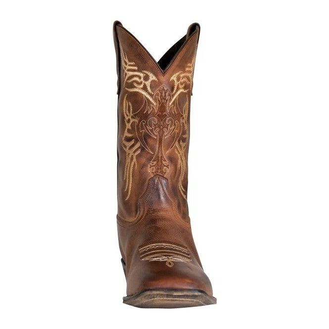 Men's Lamar Wide Square Toe Western Boot, Color: Brown, Size: 7