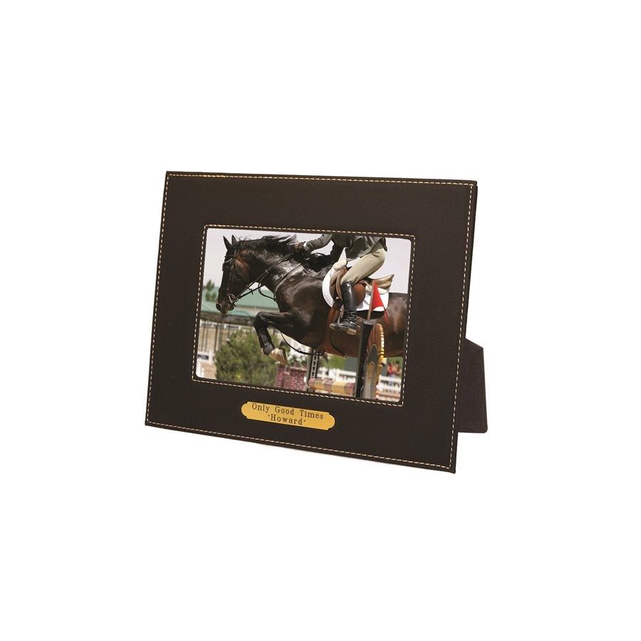 Leather Picture Frame, Color: black-2, Size: 5x7