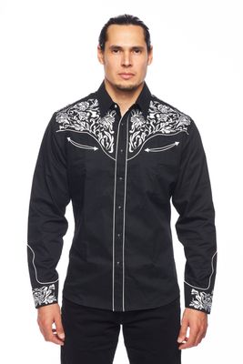 Men's Western Embroidery Cowboy Outfit Shirts