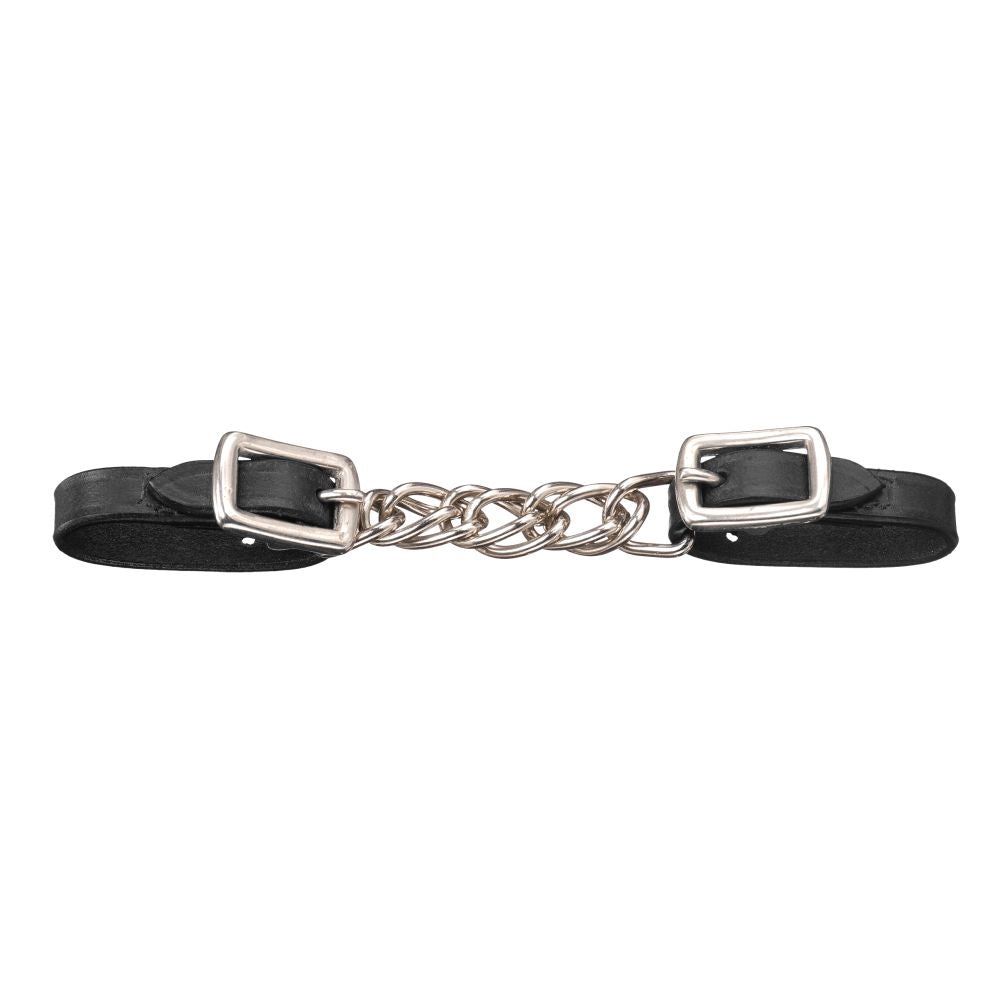Miniature Leather Curb Chain, Color: black-2