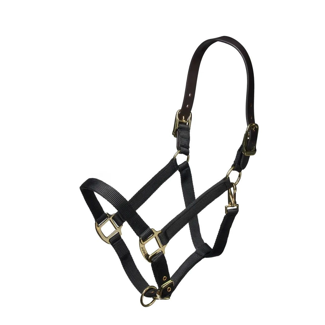 Nylon Halter With Leather Head Strap