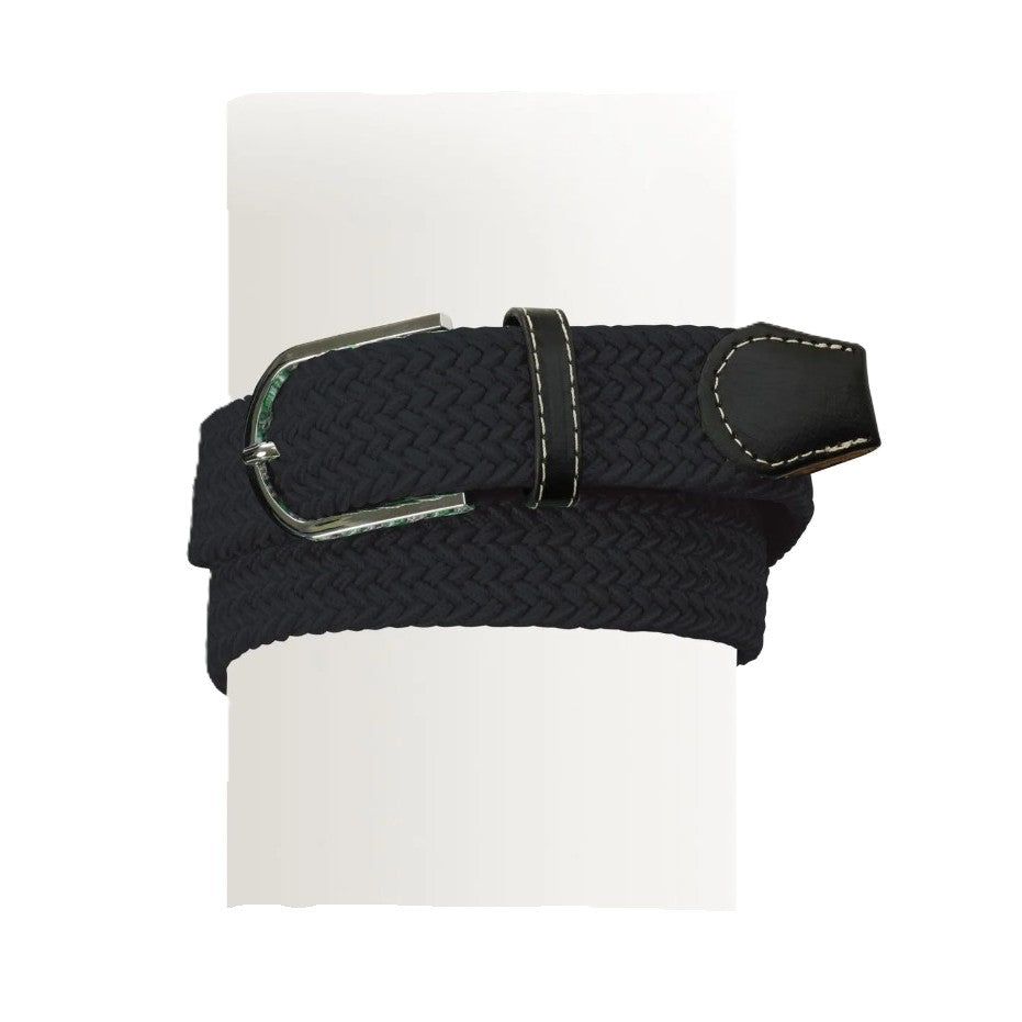Braided Stretch Belt, Color: black, Size: XXS