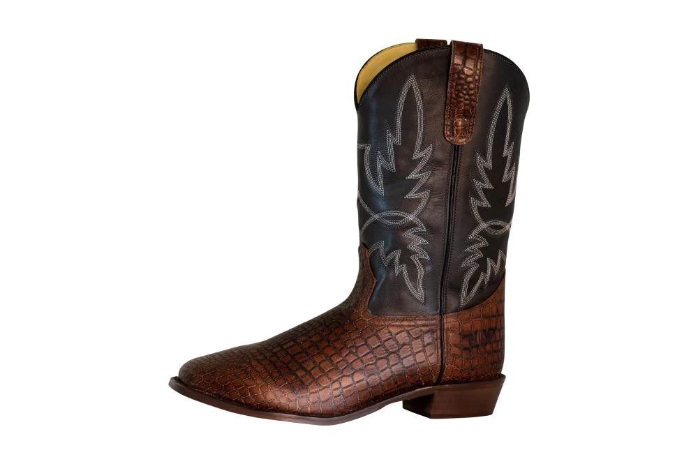 Men's Grant Wide Square Toe Western Boot, Color: Brown, Size: 8