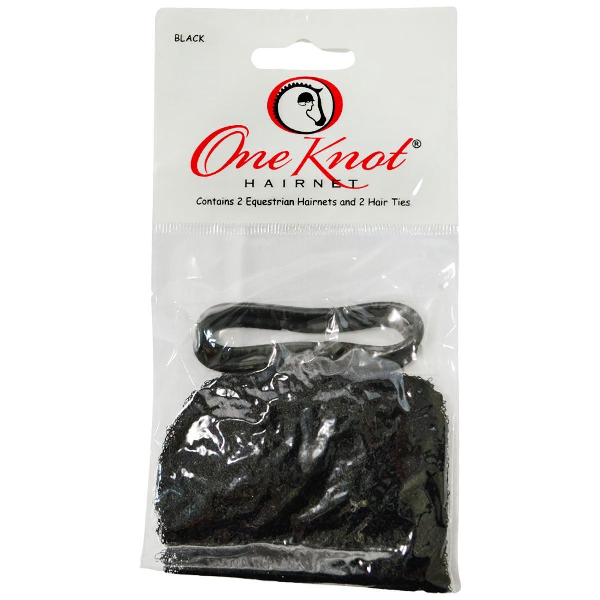 Mediumweight One Knot Hairnet 2/PKG Hair Net, Choose Color: Black