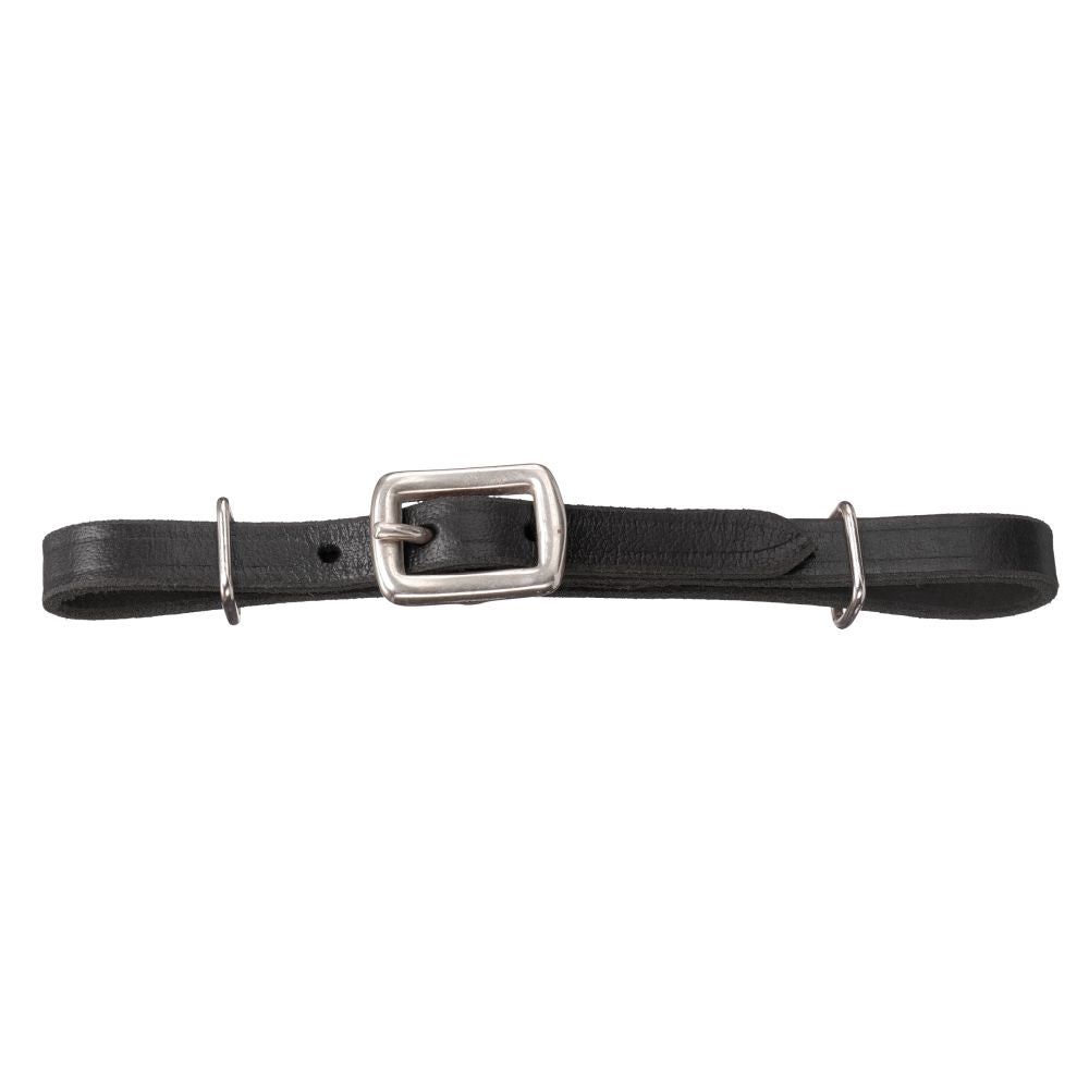 Miniature Flat Leather Curb Chain, Color: black-2