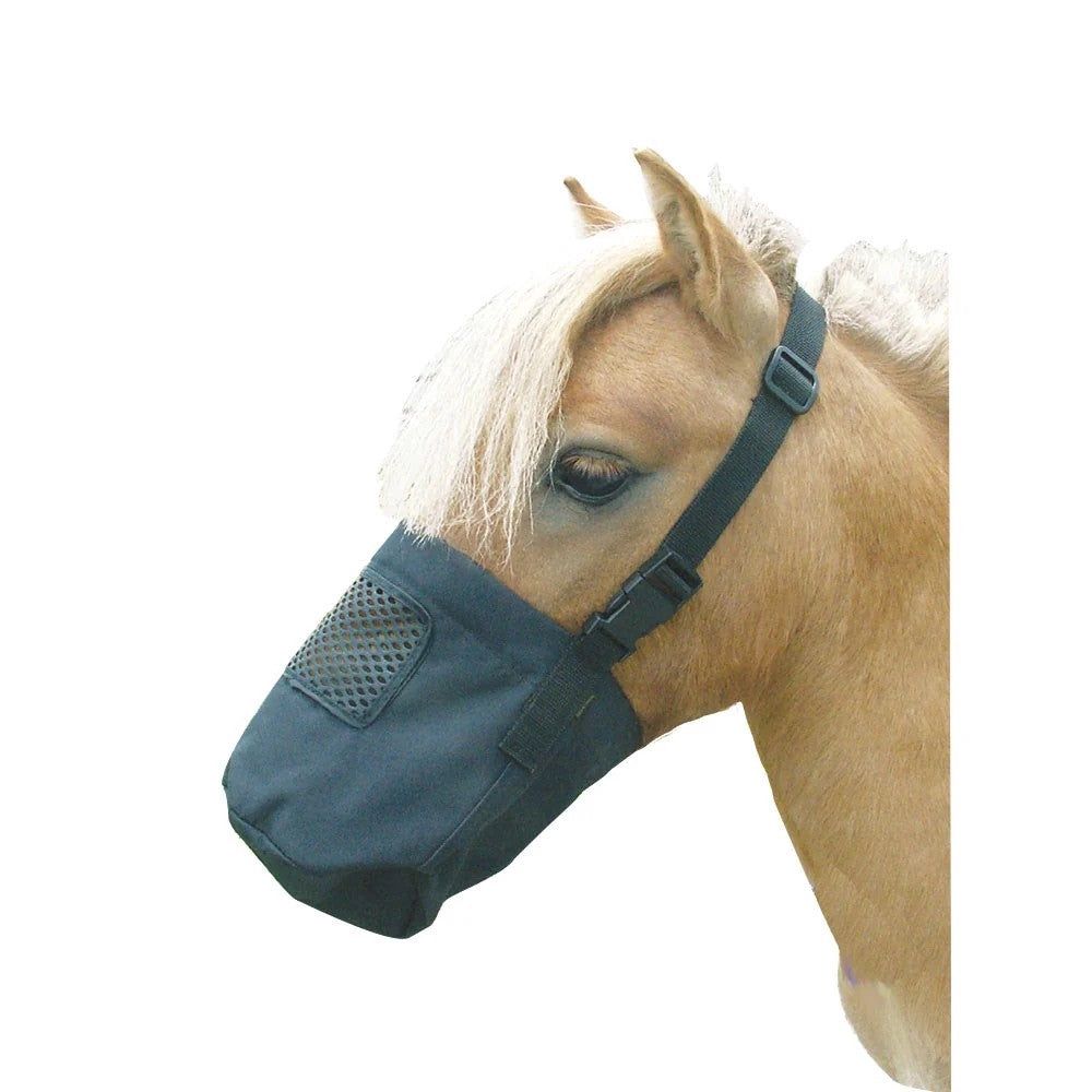 Nylon Coated Mini Feed Bag, Color: black