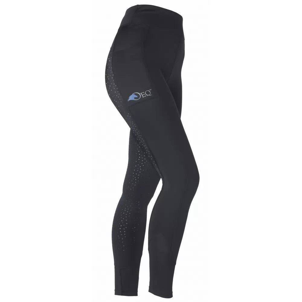 OEQ Women's Winter Riding Tights, Color: Black, Size: XS