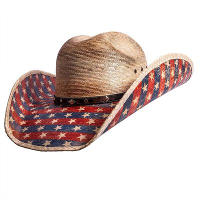 Patriot Straw Cowboy Hat Red, White &amp; Blue