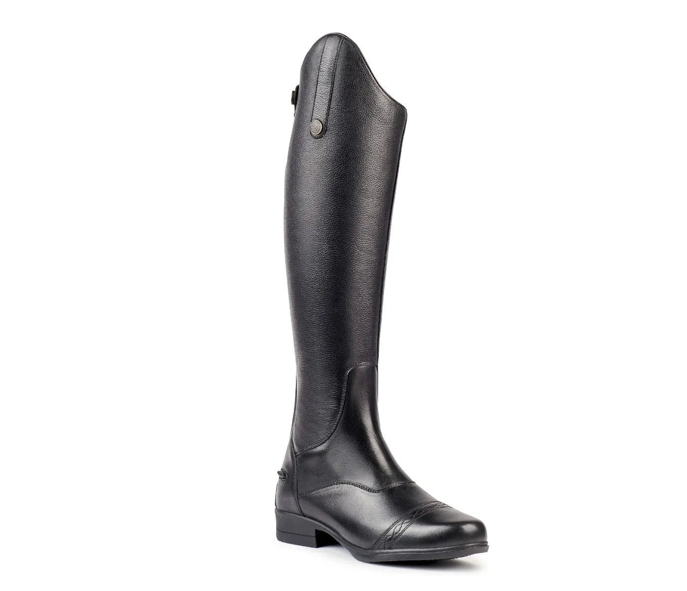 Moretta Aida Leather Riding Boots, Color: Black, Size: 7 Reg Calf