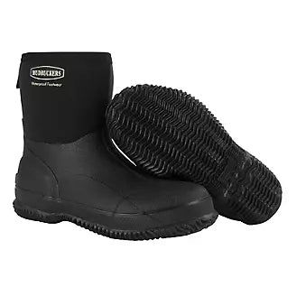 Mudruckers Waterproof Slip On Boots, Color: Black, Size: Mens 8 / Ladies 9