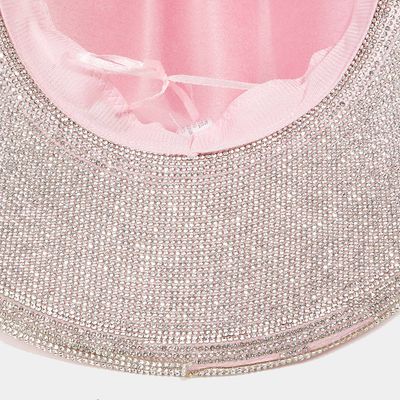 Pave Rhinestone Trim Western Cowboy Hat