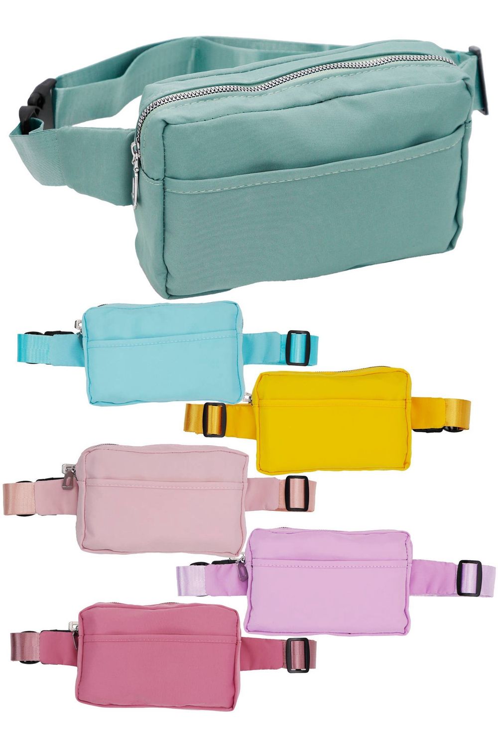 Pastel Belt Bag Fanny Pack, Color: ASSORTED, Size: ONE SIZE
