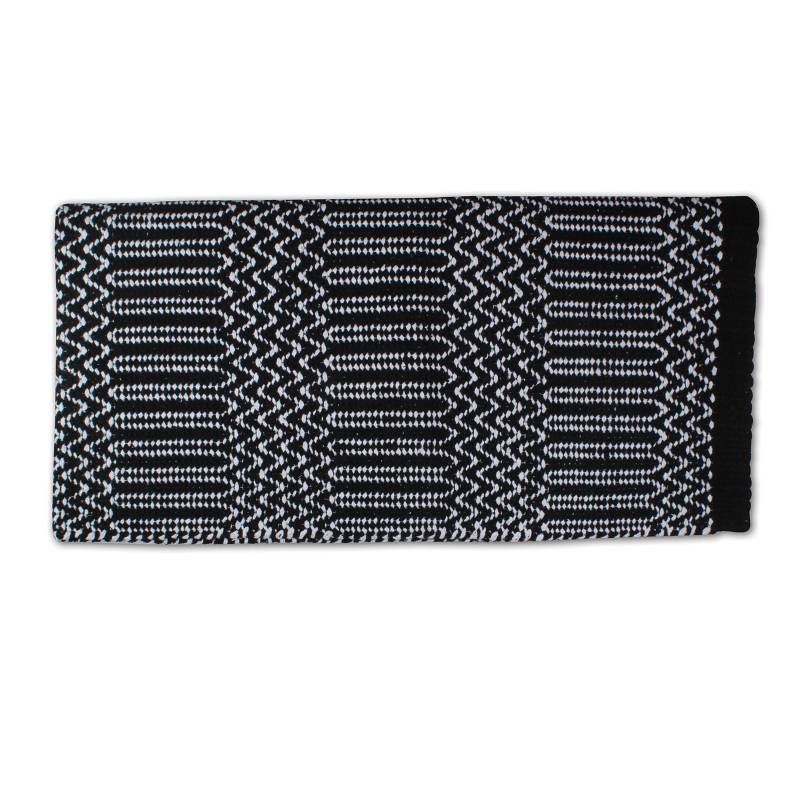PC Double Weave Navajo Saddle Pad, Color Options: Black/White