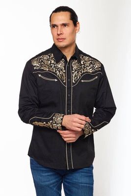 Rodeo Clothing - RODEO Men's Western Embroidery Cowboy Outfit Shirts