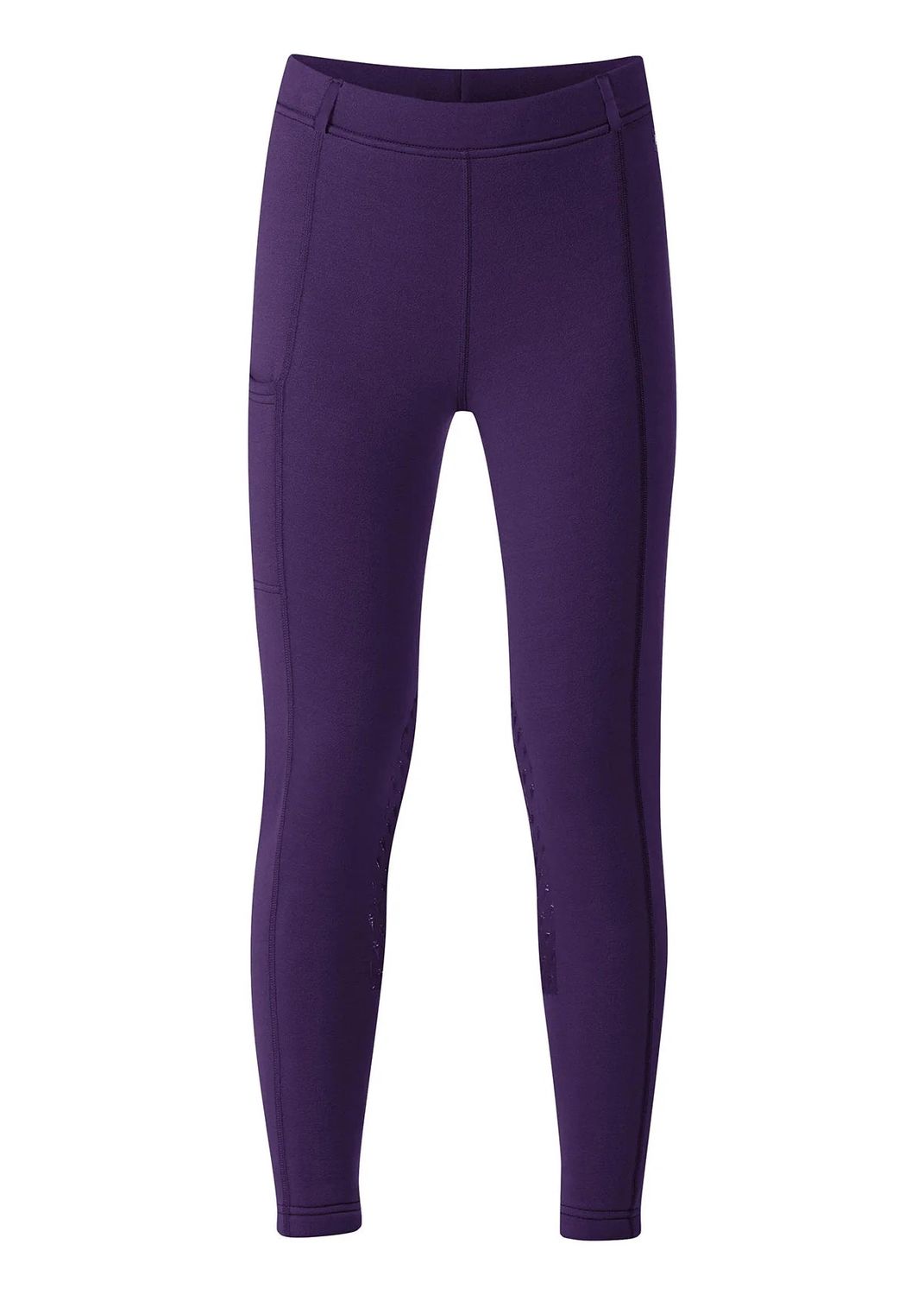 Fleece Pocket Knee Patch Tight, Color: HUCBRY, Size: XS