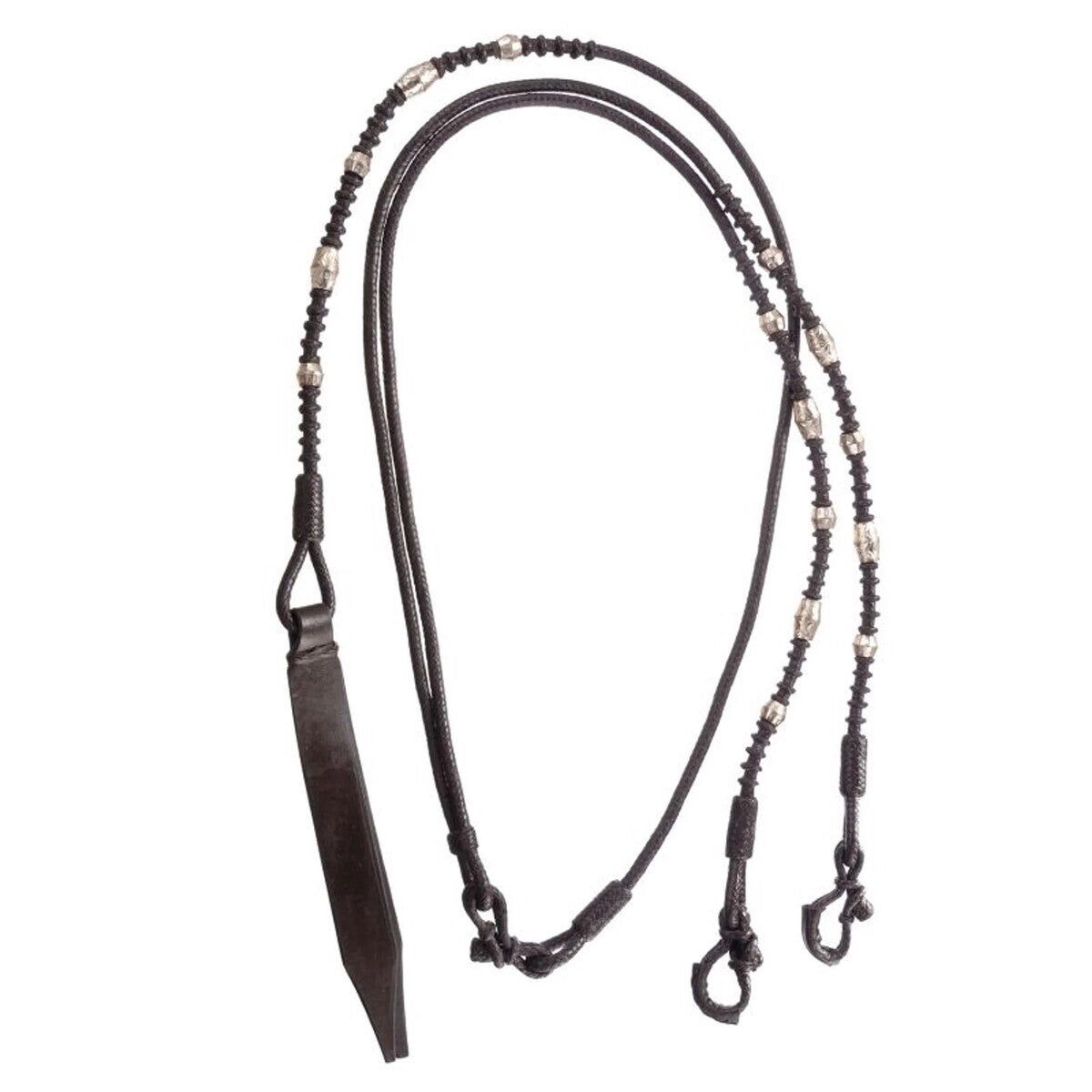 RK Silver Ferrule Western Romal Reins