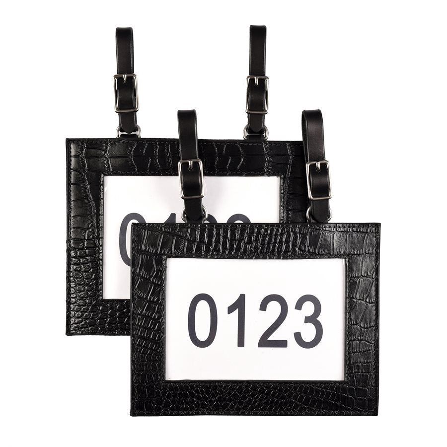 Ranch Number Holders, Options: Brown Croc Leather