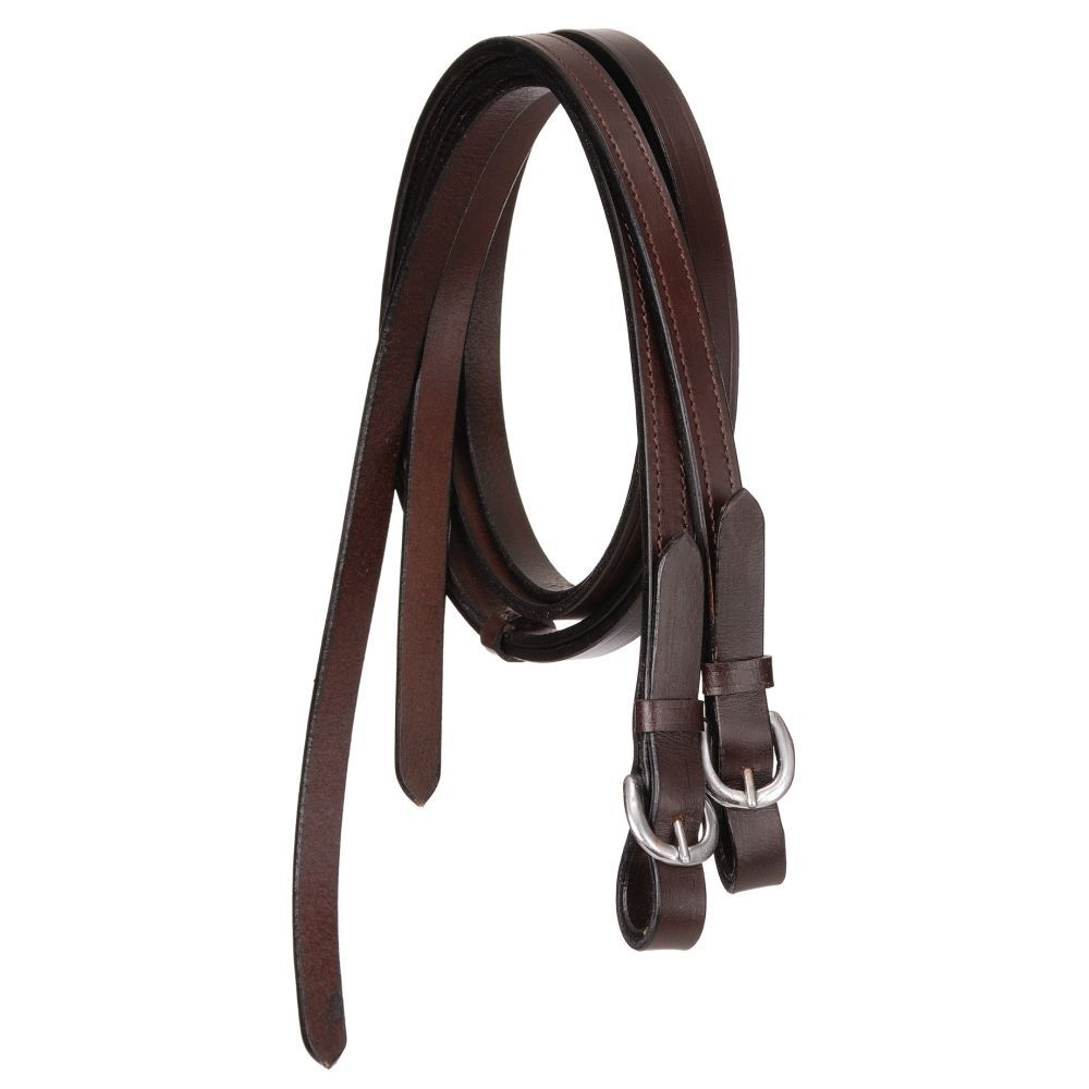 Royal King Buckle End Split Reins, Color: Dark Oil