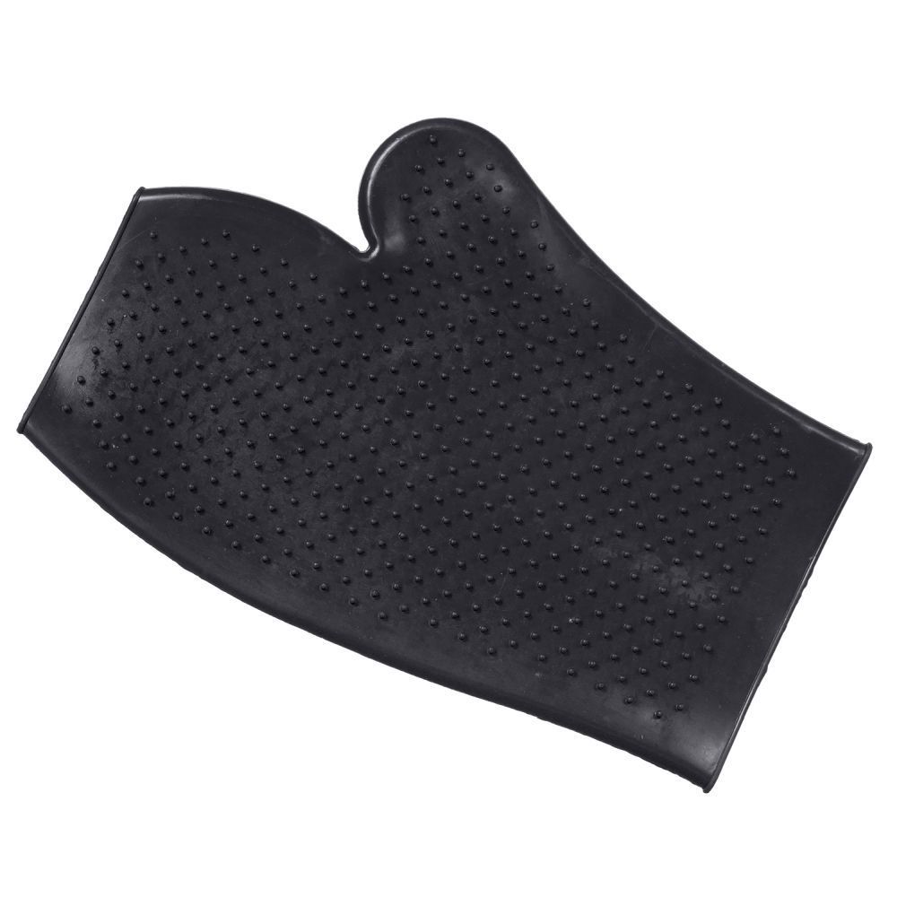 Rubber Grooming Glove, Color: Black