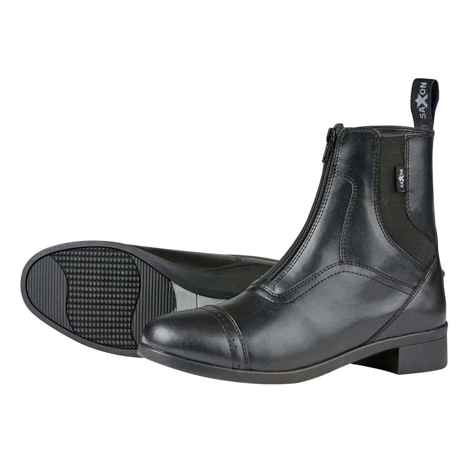 Saxon Women's Syntovia Zip Paddock Boot, Color: Black, Size: 7.5
