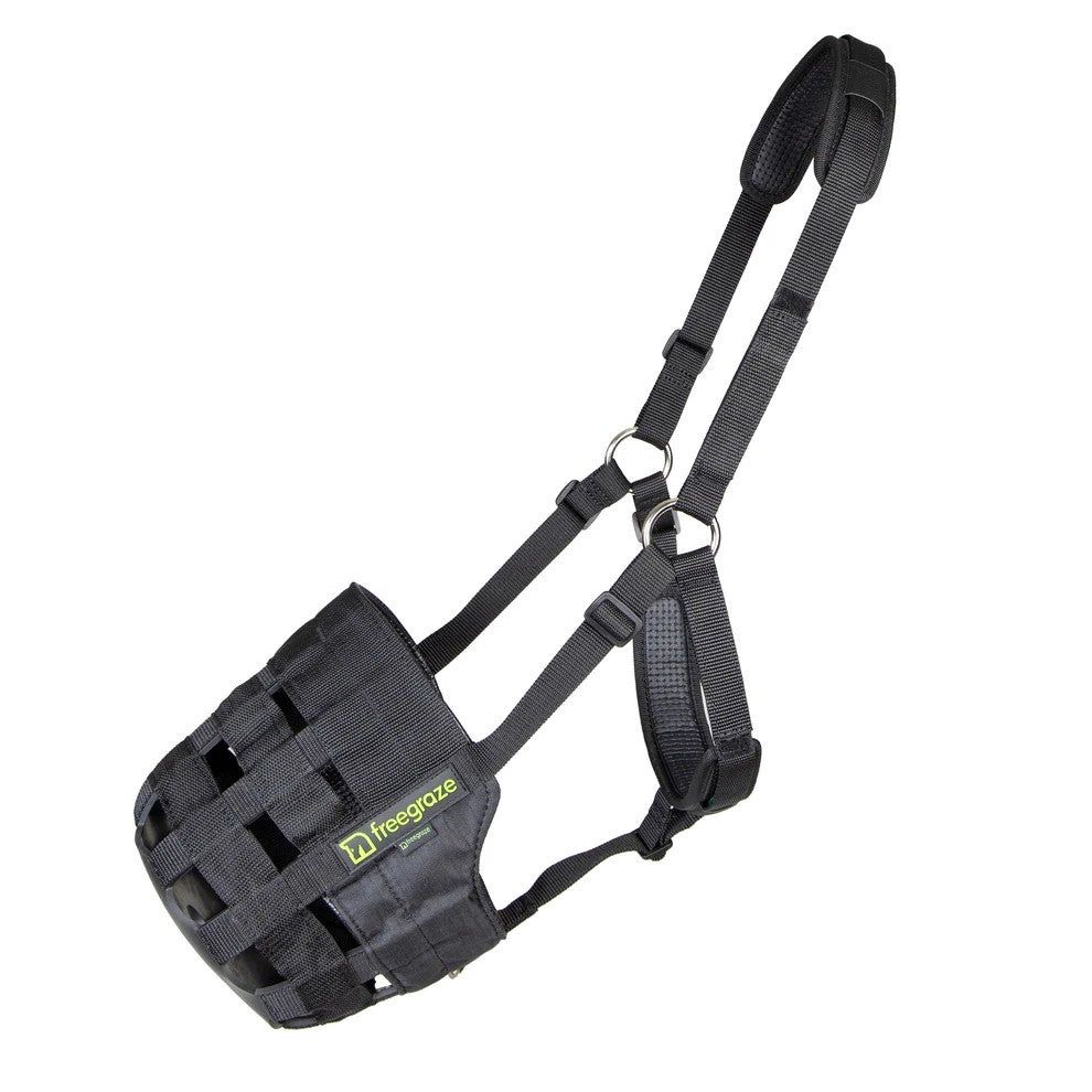 Shires FreeGraze Comfort Grazing Muzzle, Color: black-2, Size: Cob