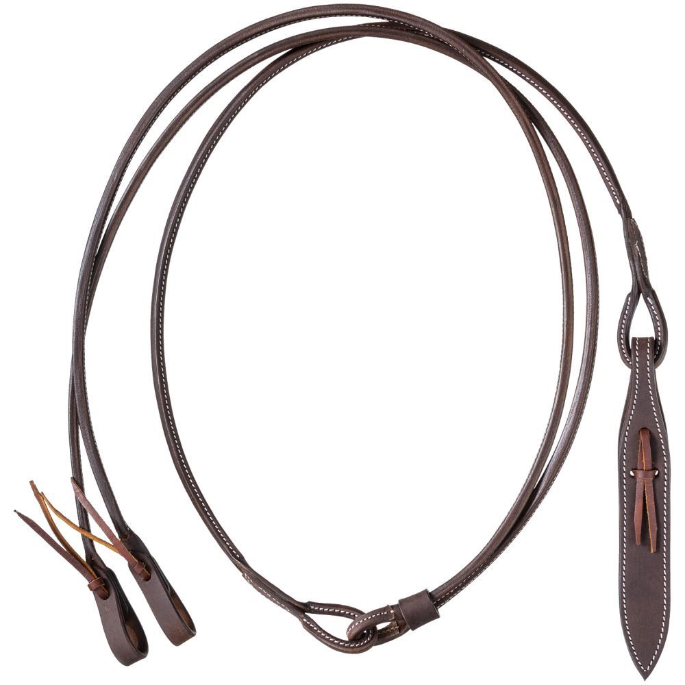 Royal King Premium Leather Romal Reins, Color: brown