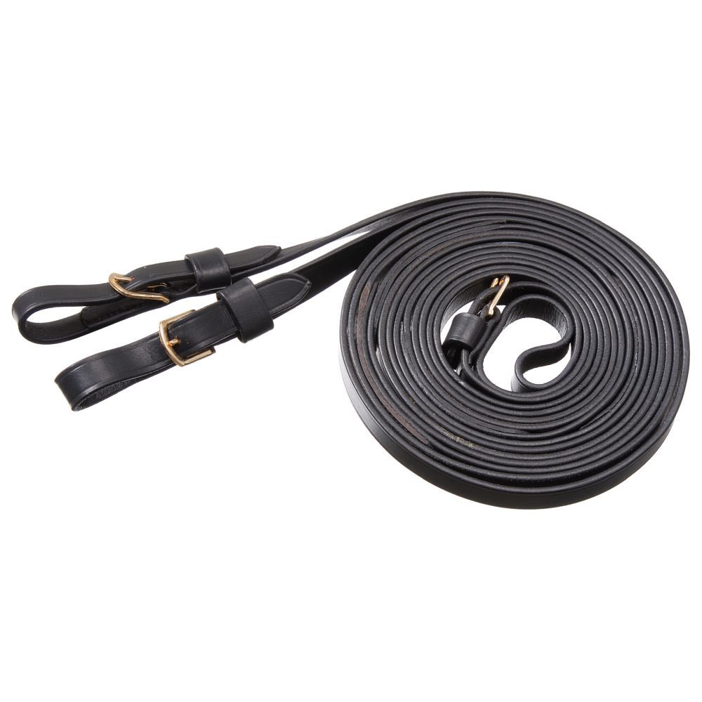 Leather Harness Driving Reins, Options: BLK