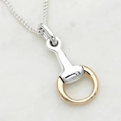 Snaffle Bit Eq Silver Necklace