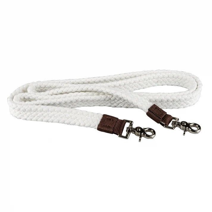 Tabelo® Pro-Cotton Roping Reins, Color: white, Size: 7'