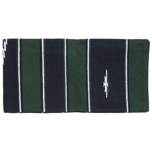 Sierra Acrylic Saddle Blanket 30" x 60", Pattern: hunter-green-black-cream