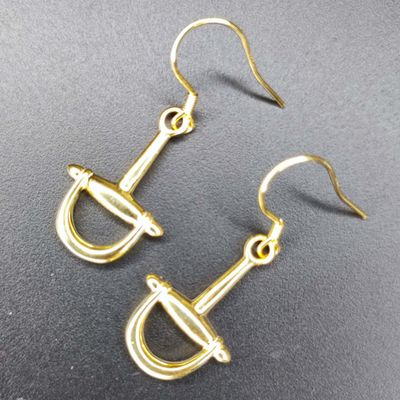 Sterling Silver Equestrian Dee Ring Earrings
