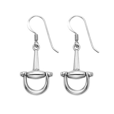 Sterling Silver Equestrian Dee Ring Earrings