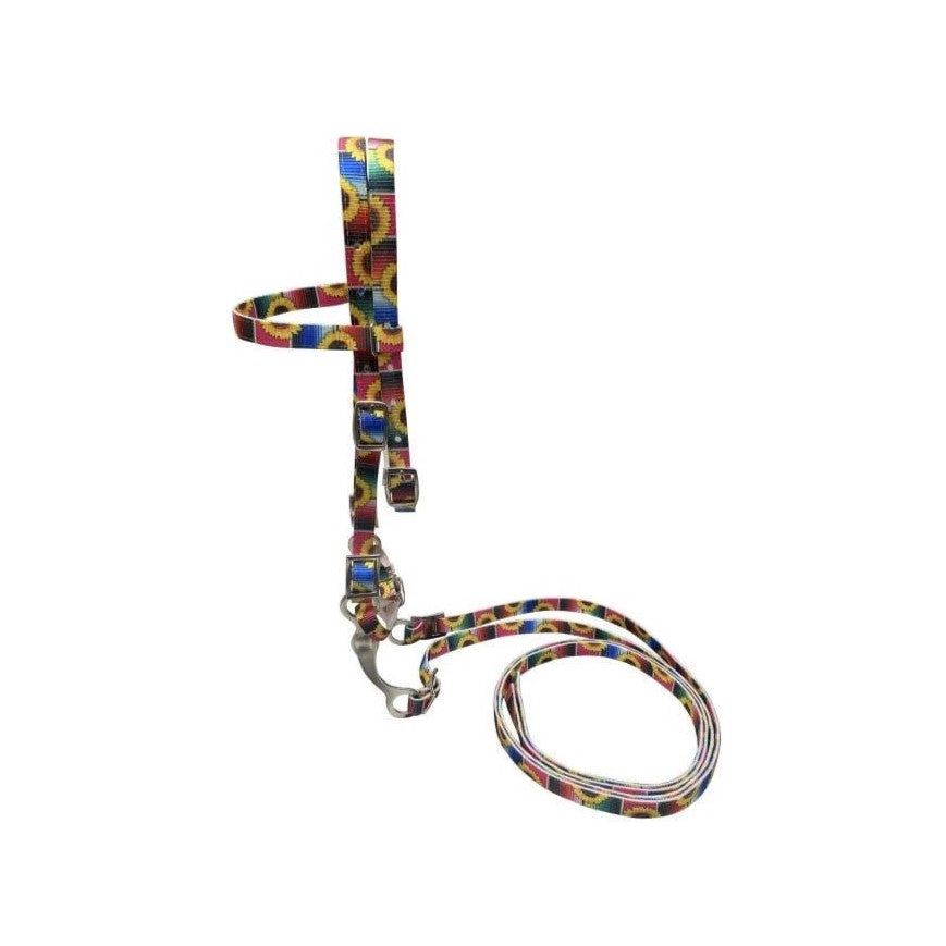 Showman Pony Nylon Bridle, Color: serape-sunflower