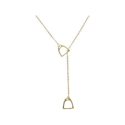 Sterling Silver Eq English Stirrup Iron Necklace