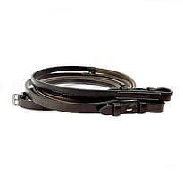 ThinLine Lined Leather Reins, Color: Black, Rein Length: 54"