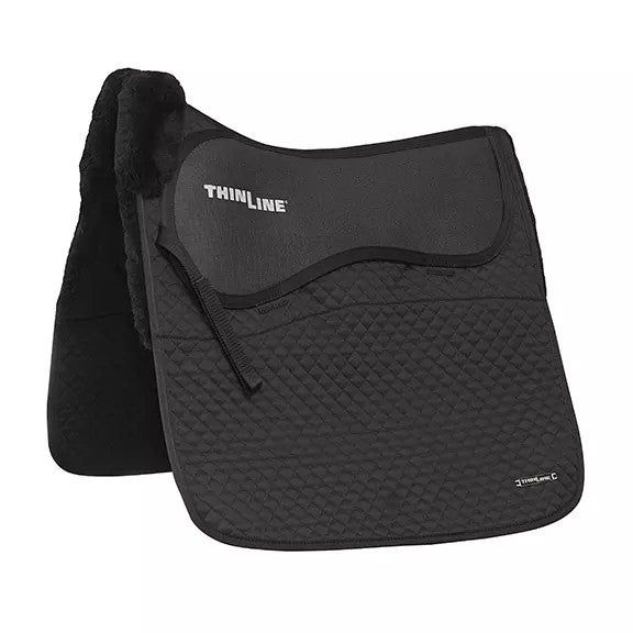 ThinLine Woven Wool Dressage Pad, Color: black-2