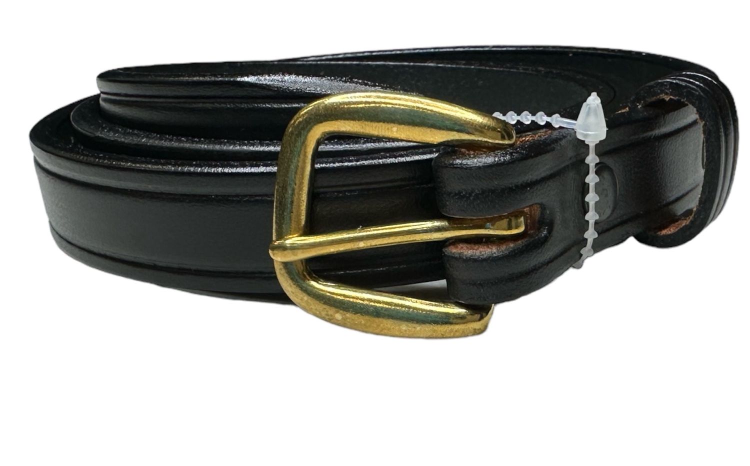 Tory Leather - Flat Leather Belt, Color: Black, Size: 24 in