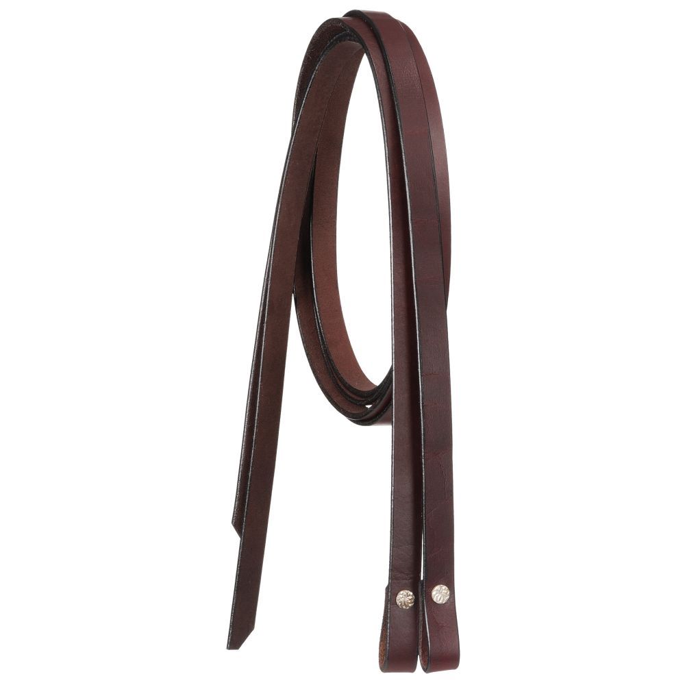 Tough1® Leather X-Long Split Reins, Color: Dark Oil