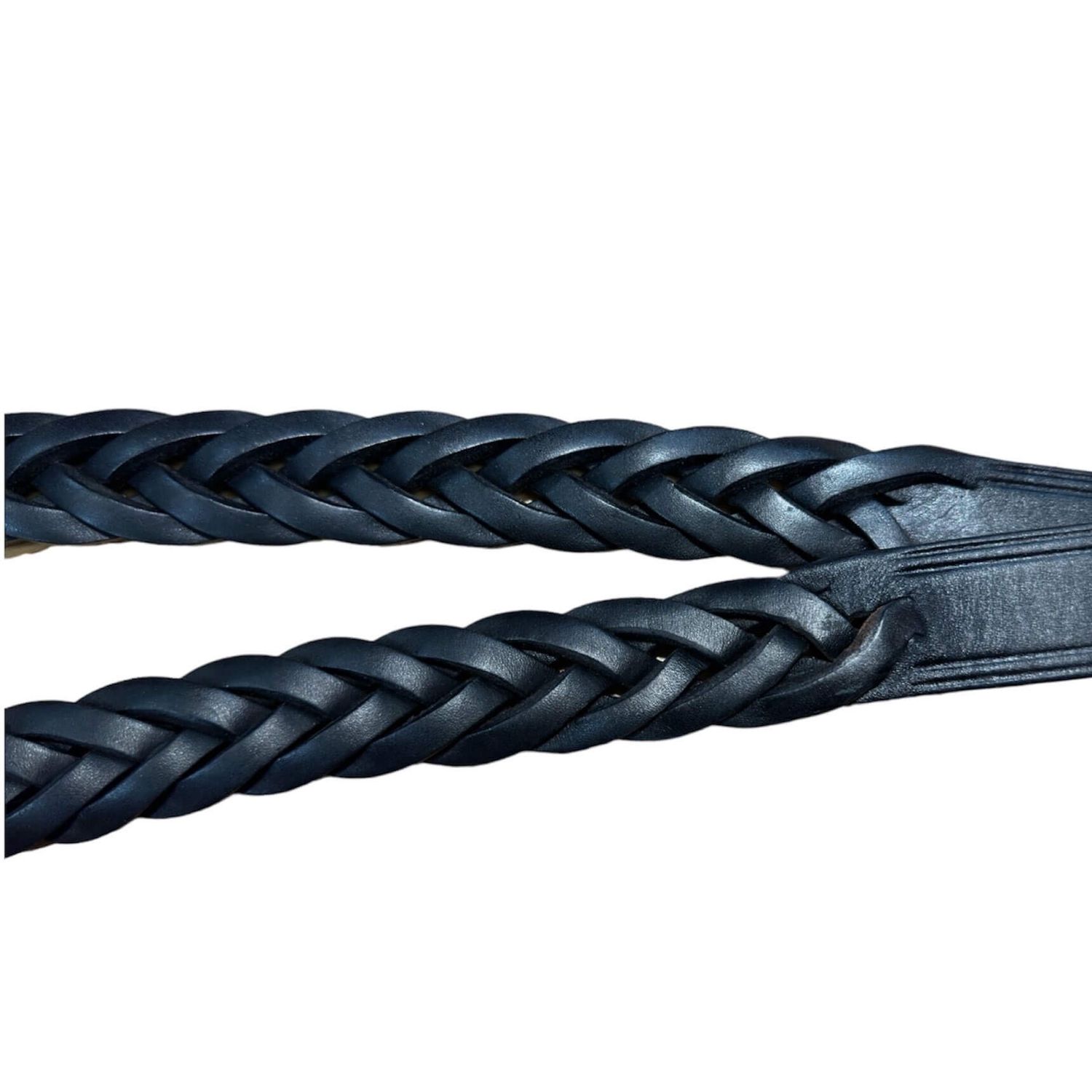 Tory Leather Braided Leather Unisex Belt, Color: Black, Size: 42 in