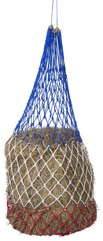 Tough1® Slow Feed Hay Net 2in Red, White, and Blue, Size: 42" L