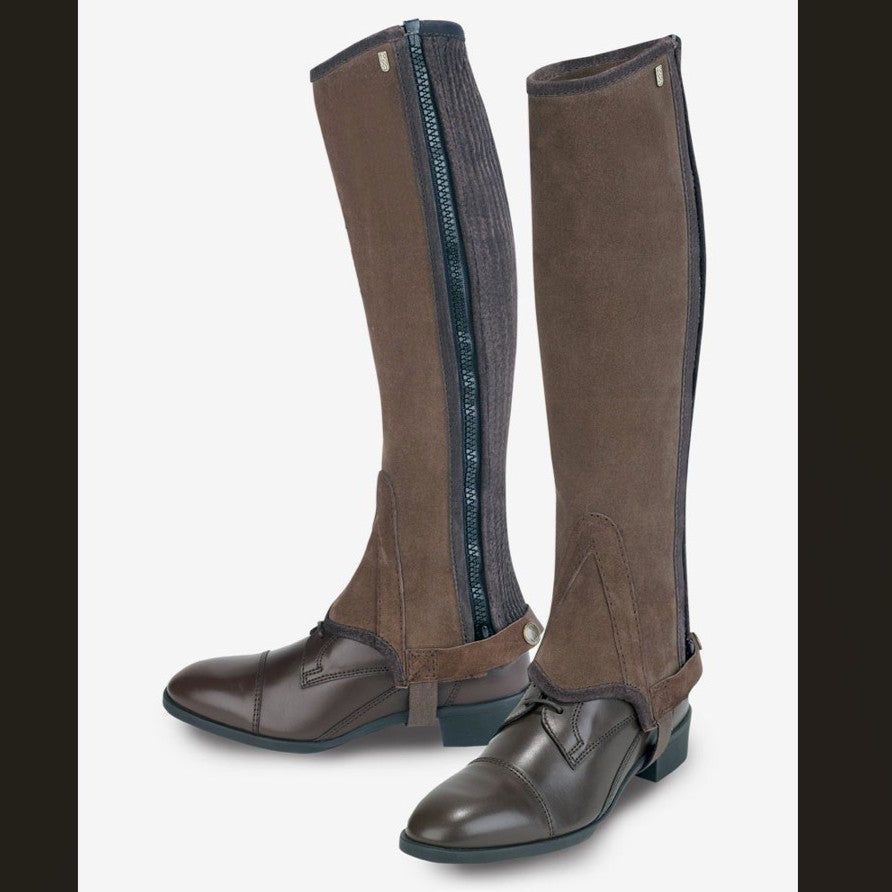 Orig Suede Half Chap, Color: BRN, Size: 12" Calf/17"h